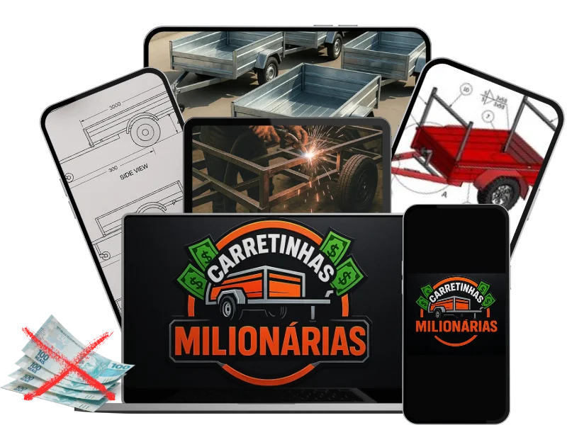 Carretinhas Milionárias - Mockup do produto